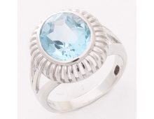 Кольцо Серебро 925 топаз голубой 5,56